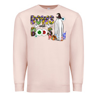 Pale Pink Bows and Boos Y'all Premium Sweatshirt - CowhideDigitalArt