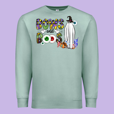Bows And Boos Y'all Premium Sweatshirt Designed By Cowhidedigitalart