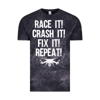 Cloud Black funny drone racing design men women drone pilot rc racers Vintage Tee - linhVisuals