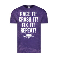 Cloud Purple funny drone racing design men women drone pilot rc racers Vintage Tee - linhVisuals