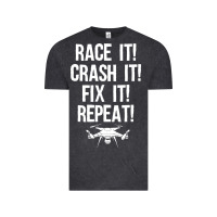 Vintage Black funny drone racing design men women drone pilot rc racers Vintage Tee - linhVisuals