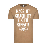 Vintage Coffee funny drone racing design men women drone pilot rc racers Vintage Tee - linhVisuals