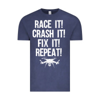 Vintage Denim funny drone racing design men women drone pilot rc racers Vintage Tee - linhVisuals