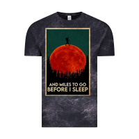 Cloud Black hiking and miles to go before i sleep Vintage Tee - linhVisuals