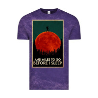 Cloud Purple hiking and miles to go before i sleep Vintage Tee - linhVisuals