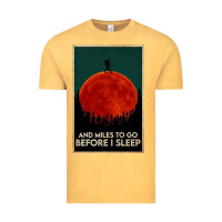 Vintage Mustard hiking and miles to go before i sleep Vintage Tee - linhVisuals
