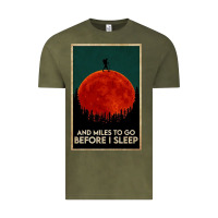 Vintage Olive hiking and miles to go before i sleep Vintage Tee - linhVisuals