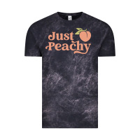 Cloud Black just peachy retro 70s georgia peaches summer fruit Vintage Tee - linhVisuals