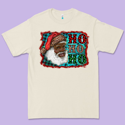 African American Santa Ho Ho Ho Premium Tee Designed By Ranaportraitstore