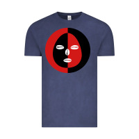 Vintage Denim eleggua 2 colors face Vintage Tee - linhVisuals