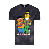 Cloud Black bert and ernie Vintage Tee - linhVisuals
