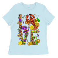 Love Crawfish Mardi Gras Ladies Tee | Teevron