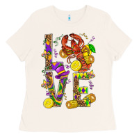 Bone Love Crawfish Mardi Gras Ladies Tee - BundleAndBundleShop