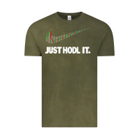 Vintage Olive just hodl it Vintage Tee - linhVisuals