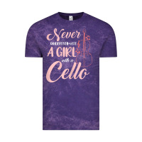 Cloud Purple never underestimate a girl with a cello Vintage Tee - linhVisuals