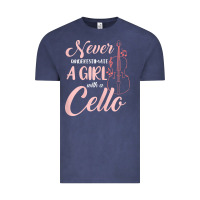 Vintage Denim never underestimate a girl with a cello Vintage Tee - linhVisuals