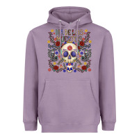 Lavender dia de los muertos Heavyweight Hoodie - CowhideDigitalArt