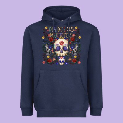 Dia De Los Muertos Heavyweight Hoodie Designed By Cowhidedigitalart