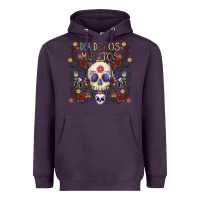 Plum dia de los muertos Heavyweight Hoodie - CowhideDigitalArt