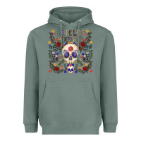 Sage dia de los muertos Heavyweight Hoodie - CowhideDigitalArt