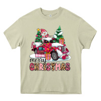 Mossy pink merry christmas Heavy Core Tee - MaliasSmallBusiness