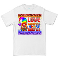 White LGBTQ+ Love Gnomes No Bounds Tumbler Premium Tee - BundleAndBundleShop