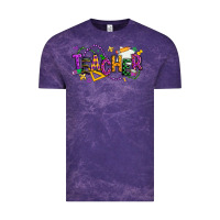 Cloud Purple mardi gras teacher Vintage Tee - texasbilliewilder