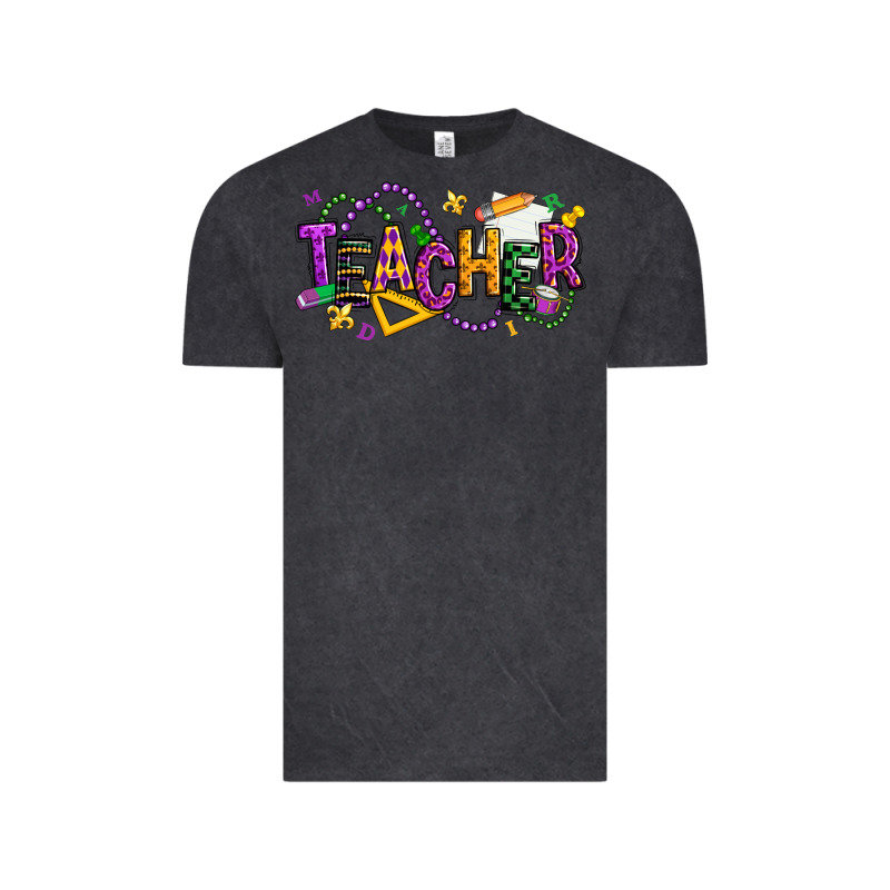 Mardi Gras Teacher Vintage Tee by texasbilliewilder | Teevron