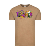Vintage Coffee mardi gras teacher Vintage Tee - texasbilliewilder