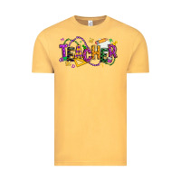 Vintage Mustard mardi gras teacher Vintage Tee - texasbilliewilder