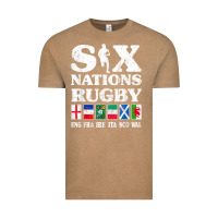 Vintage Coffee rugby 6 nations england france ireland italy scotland wales t shirt Vintage Tee - linhVisuals