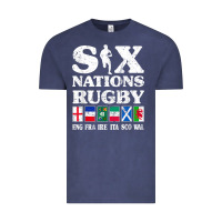 Vintage Denim rugby 6 nations england france ireland italy scotland wales t shirt Vintage Tee - linhVisuals