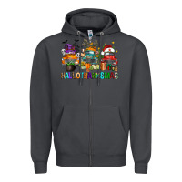 Smoke hallothanksmas trucks Zipper Hoodie - FaDigitalArtStudio