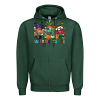 Sports Green hallothanksmas trucks Zipper Hoodie - FaDigitalArtStudio