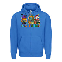 True Royal hallothanksmas trucks Zipper Hoodie - FaDigitalArtStudio