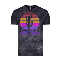 Cloud Black arizona   vintage retro cactus souvenir gift t shirt Vintage Tee - linhVisuals