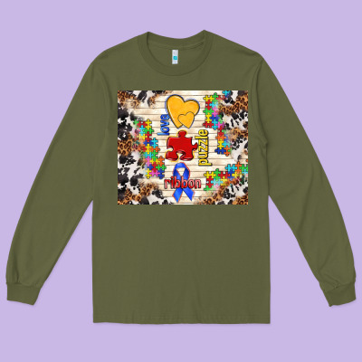 Love Puzzle Ribbon Long Sleeve Tee Designed By Tumblerdesignbyshophia