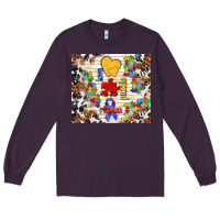 Plum love puzzle ribbon Long Sleeve Tee - TumblerDesignByShophia