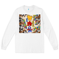 White love puzzle ribbon Long Sleeve Tee - TumblerDesignByShophia