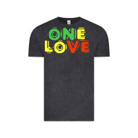 Vintage Black reggae colors t  shirtone love reggae lovers pattern t  shirt Vintage Tee - linhVisuals