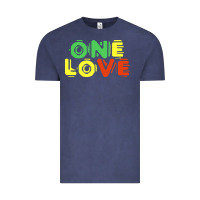 Vintage Denim reggae colors t  shirtone love reggae lovers pattern t  shirt Vintage Tee - linhVisuals