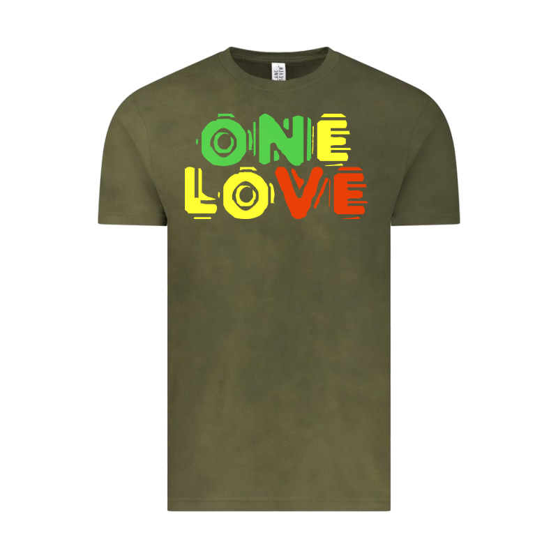 Reggae Colors T  Shirtone Love Reggae Lovers Pattern T  Shirt Vintage Tee by linhVisuals | Teevron