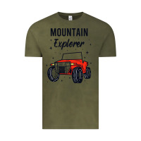 Vintage Olive mountain explorer Vintage Tee - linhVisuals
