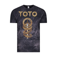 Cloud Black TOTO ROCK Vintage Tee - linhVisuals