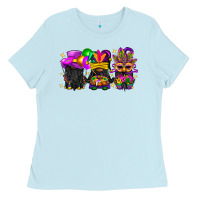 Baby Blue Mardi Gras afro gnomies Ladies Tee - BundleAndBundleShop
