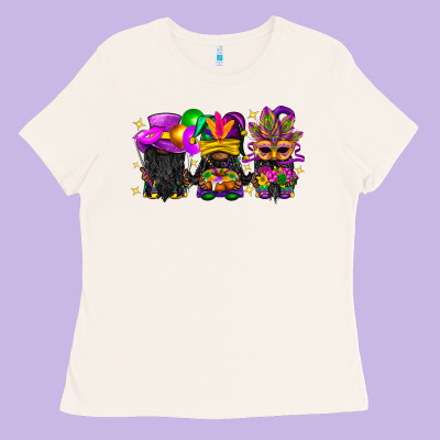 Mardi Gras Afro Gnomies Ladies Tee Designed By Bundleandbundleshop