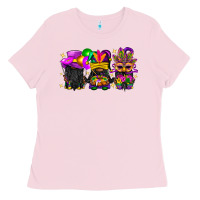 Bubblegum Pink Mardi Gras afro gnomies Ladies Tee - BundleAndBundleShop