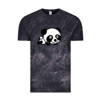 Cloud Black baby panda bear Vintage Tee - linhVisuals