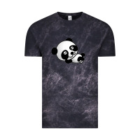 Cloud Black baby panda bear Vintage Tee - linhVisuals
