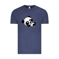 Vintage Denim baby panda bear Vintage Tee - linhVisuals